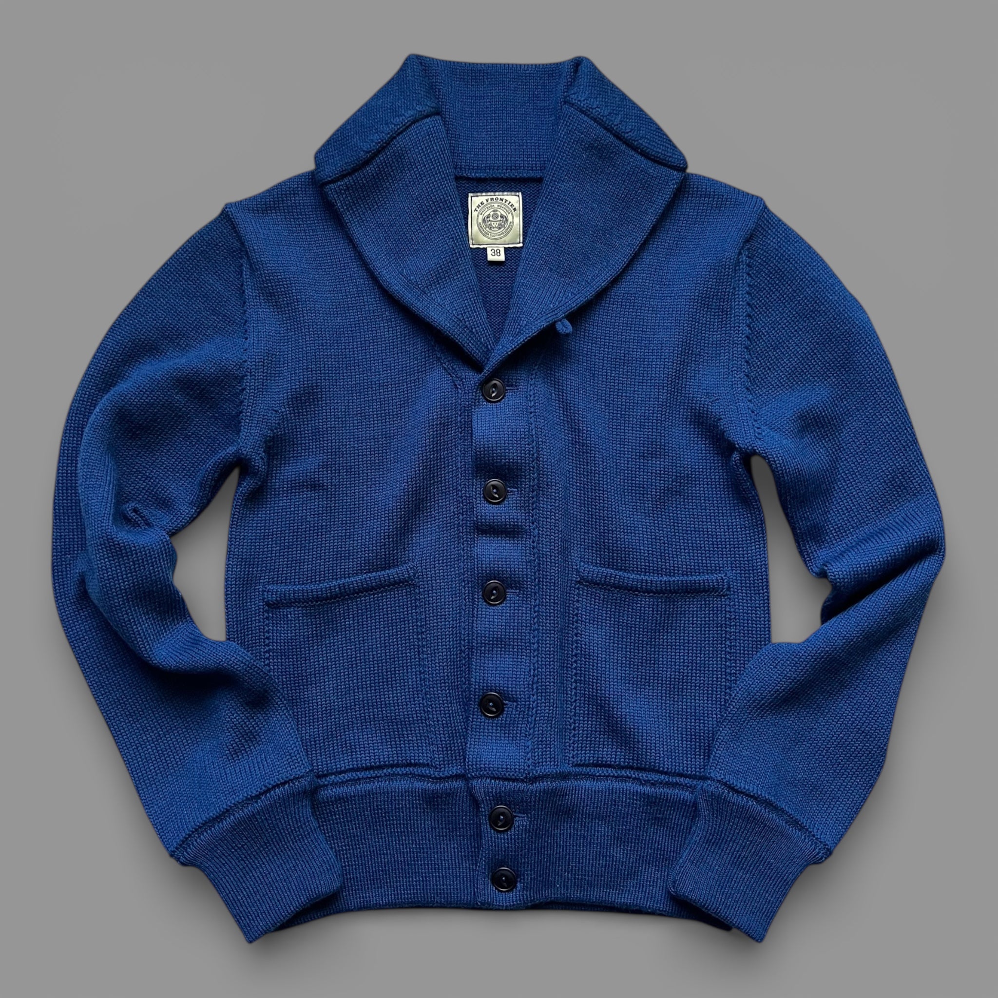 THE FRONTIER CARDIGAN - CORVETTE BLUE