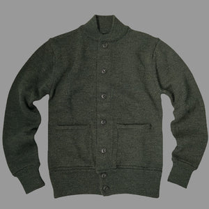 THE BRIG 2  CARDIGAN - HEATHER GREEN