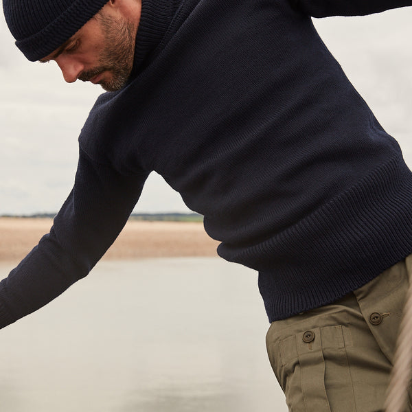 Rくん　north sea clothing バーズアイニット ネイビー North Sea Clothing - All Products